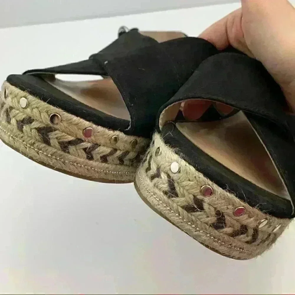 A new day sandals 9.5 black flatforms Espadrilles